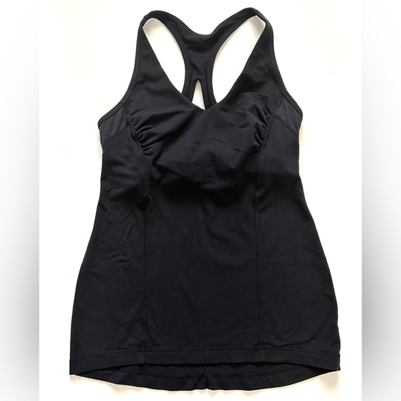 Lululemon InStill Cross Strap Black Tank Top Sz. 8 - Picture 1 of 5